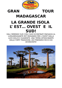 TOUR MADAGASCAR - VIAGGI NUOVO MONDO
