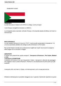 Sudan Notizie Utili - Camera di commercio ItalAfrica Centrale