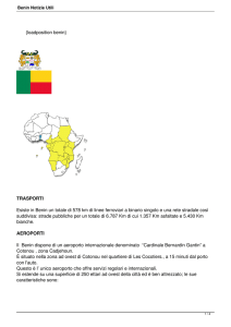 Benin Notizie Utili - Camera di commercio ItalAfrica Centrale
