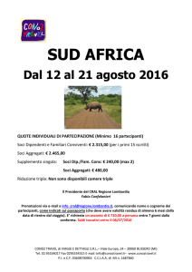 sud africa - Cral Regione Lombardia