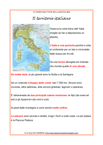 Il territorio italiano