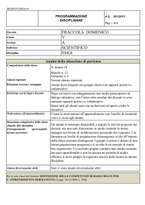 Programmazione di Fisica VA LS