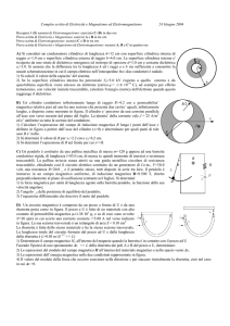 Testo e soluzioni del compito di Elettromagnetismo del 24/6/2004