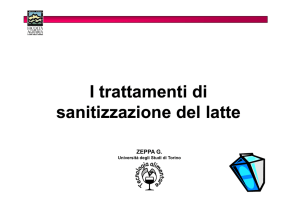 Sanitizzazione latte