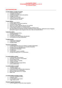 PROGRAMMA DI FISICA CLASSE 5 B as 2013-14