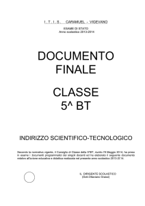 documento finale esame di stato 2014 classe 5 BT