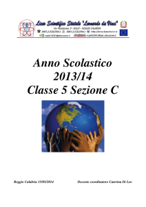 Anno Scolastico 2013/14 Classe 5 Sezione C