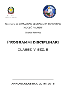 Programmi disciplinari - I.I.S.S. Nicolò Palmeri
