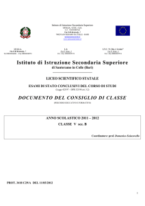 5ª B Liceo Scientifico - LS