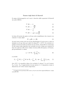 `e descritto dalle equazioni di Maxwell (in unit`a MKSA)
