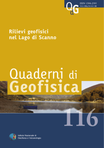 Rilievi geofisici nel Lago di Scanno - L`Istituto