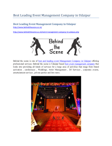 Best Leading Event Management Company in Udaipur