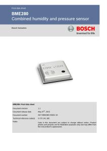 BOSCH BME280 Enviromental sensor - final datasheet