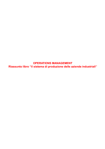 Riassunto operation management-1