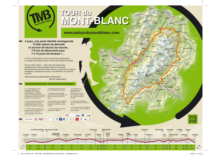 Tour Du Mont Blanc Map