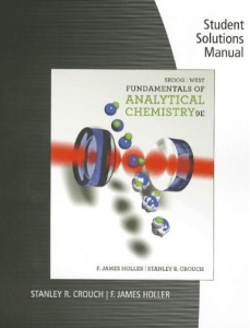 Skoog - Fundamentals of Analytical Chemistry 9th c2014 solutions SSM