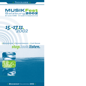 Musikfest Salzburg 2002 Programmheft