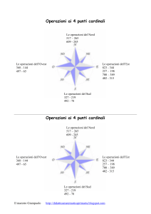Operazioni ai 4 punti cardinali