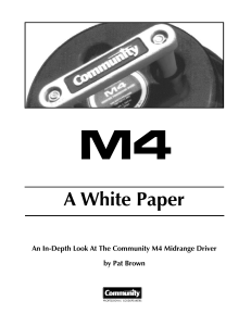 Community M4 white paper