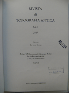 F. Tomasello 2007 PER UN IMMAGINE DI CATANIA IN ETà ROMANO-IMPERIALE