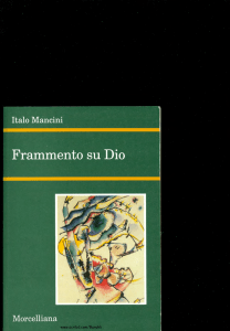 (Filosofia) Italo Mancini-Frammento su Dio-Morcelliana (2000)