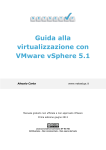 Guida alla virtualizzazione con VMware vSphere 5.1