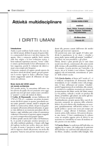  Attivit&agrave; multidisciplinare diritti umani