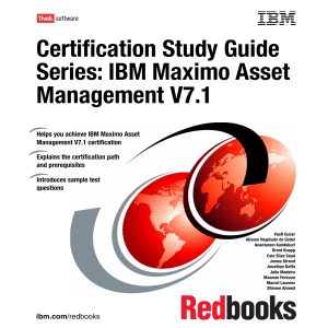 Certification Study Guide IBM Maximo
