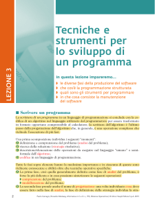 Tecniche e strumenti per lo sviluppo di un programma