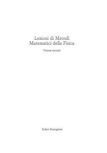 Lezioni di Metodi Matematici della Fisica - Cosenza -  Volume 2