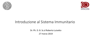 Introduzione al Sistema Immunitario