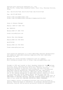 lejia Embroidery machine