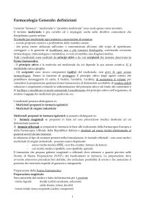 Farmacologia Generale: Definizioni e Concetti Chiave
