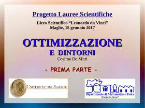 Ottimizzazione e dintorni: Presentazione scientifica