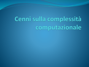 Complessit&agrave; computazionale