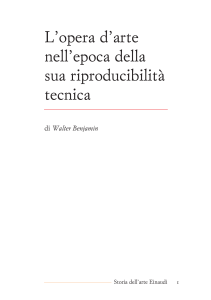 L'opera d'arte nell'epoca della sua riproducibilit&agrave; tecnica
