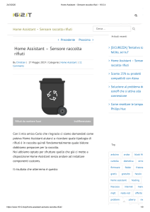 Home Assistant – Sensore raccolta rifiuti – 1612.it