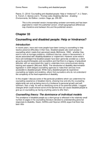 counselling and disabled people