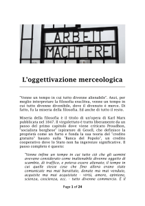 L'oggettivazione merceologica