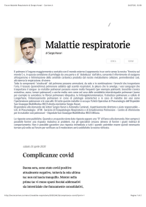 Forum Malattie Respiratorie di Sergio Harari - Corriere