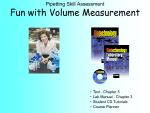 biotech. techniques volume measurement