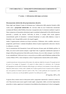 Programmazione, curricolo, didattica