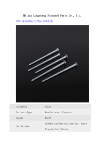 Hexagonal Flange Wood Screws
