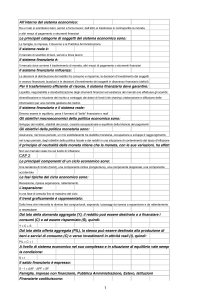Sistema Economico e Finanziario: Appunti