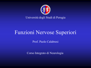 Funzioni Corticali Superiori - Università degli Studi di Perugia