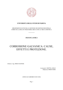 Tesi Corrosione  Galvanica