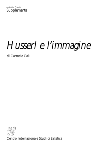 Husserl e l'immagine