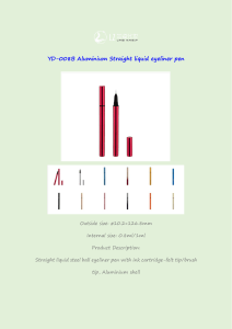 Aluminium Straight liquid eyeliner pen