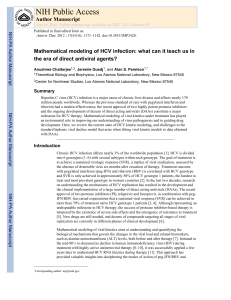 Mathematical modeling of HCV infection
