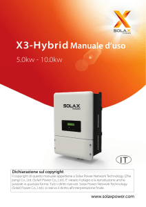 SOLAX - X3-HYBRID - Trifase - Manuale Utente